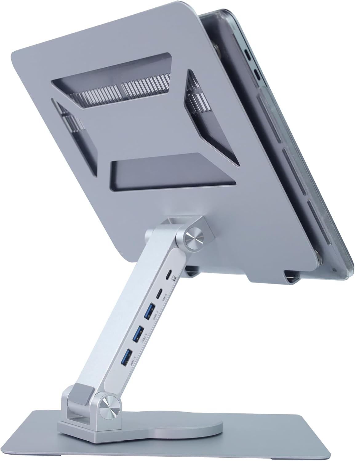 Adjustable Laptop Stand - 360° Rotating Base for 13-17
