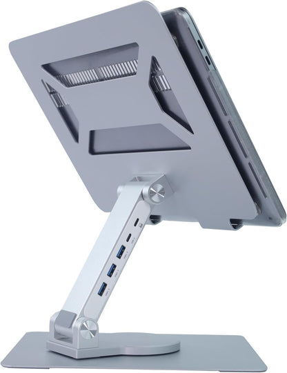 Adjustable Laptop Stand - 360° Rotating Base for 13-17" Laptops