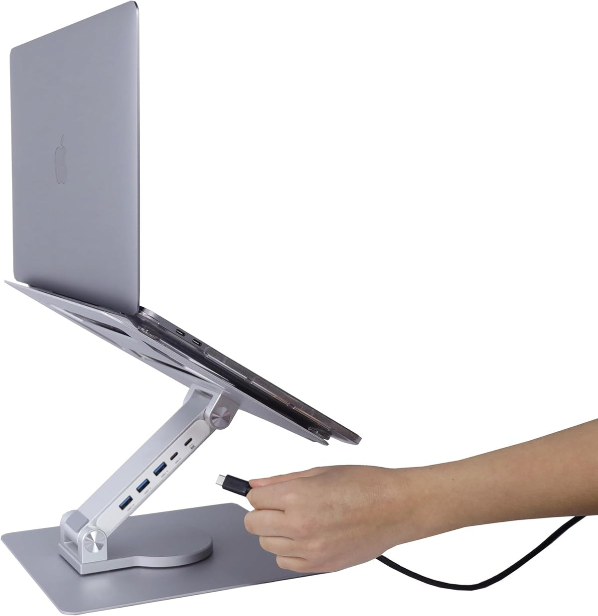 Adjustable Laptop Stand - 360° Rotating Base for 13-17