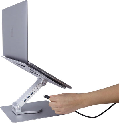 Adjustable Laptop Stand - 360° Rotating Base for 13-17" Laptops